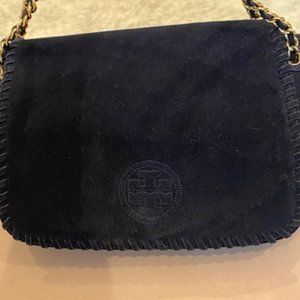 Tory Burch Navy Suede Purse